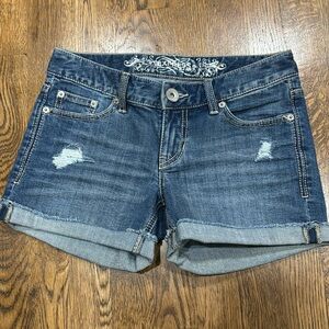 Express Distressed Jean Shorts